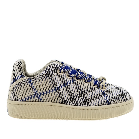 Burberry Knit Box Sneakers Woman Lichen Ip Check Size 38 New - Picture 2 of 7